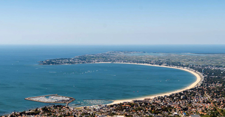 view of Pornichet, the bay of Pouliguen and its beaches
