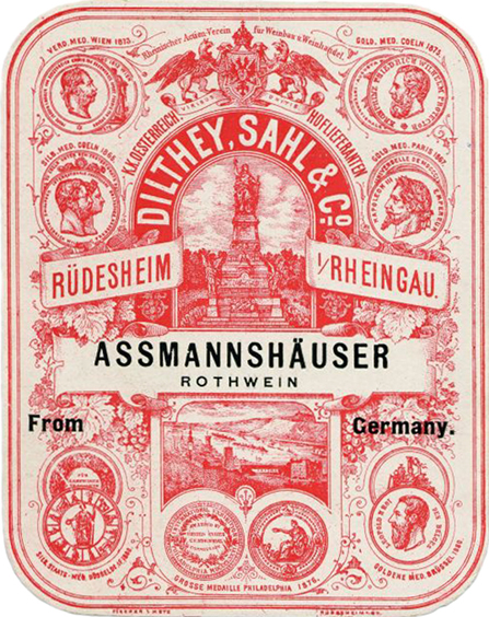 Assmannshäuser Rothwein label